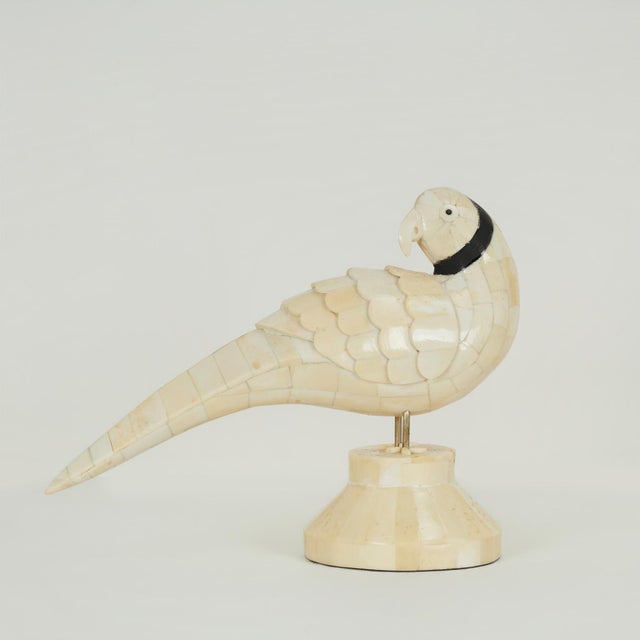 English Vintage Pair of Anglo Indian Bone Birds For Sale - Image 3 of 13