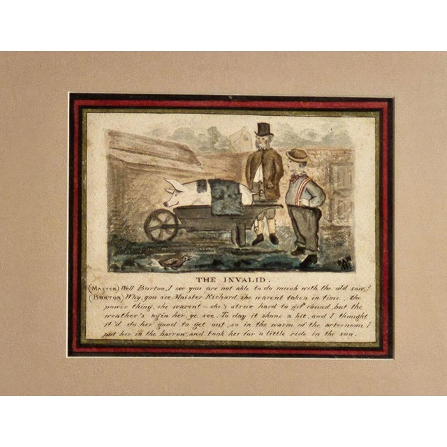 "The Invalid" by Phyllis A. Walton, 1881. An original watercolor of a British cartoon for a newspaper.