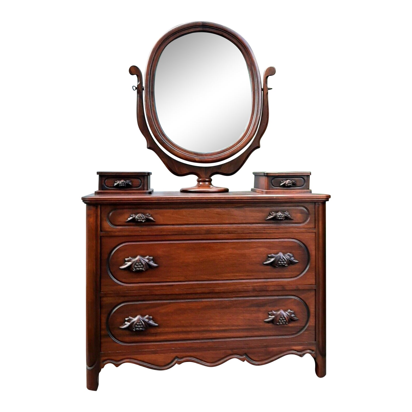 1943 Davis Company Lillian Russell Walnut Dresser Chairish