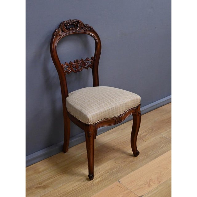 Napoleon III Mahogany Chairs, Late 19th Century, Set of 4 For Sale - Image 9 of 18