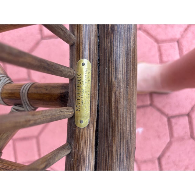 McGuire 1960s Vintage McGuire Dining Chairs For Sale - Image 4 of 7