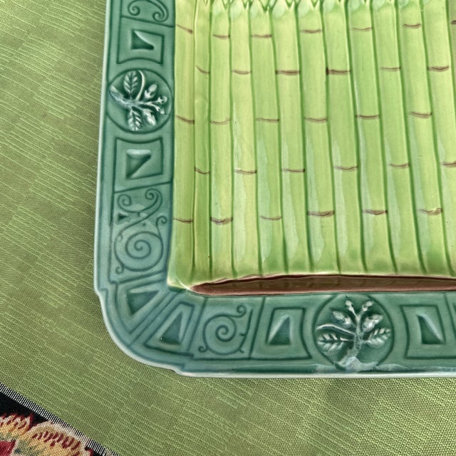 Ceramic 1970s Hand Painted Stoneware Asparagus Tray For Sale - Image 7 of 10