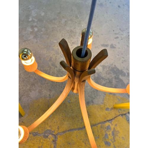 Oak Chandelier from Domus For Sale - Image 9 of 11