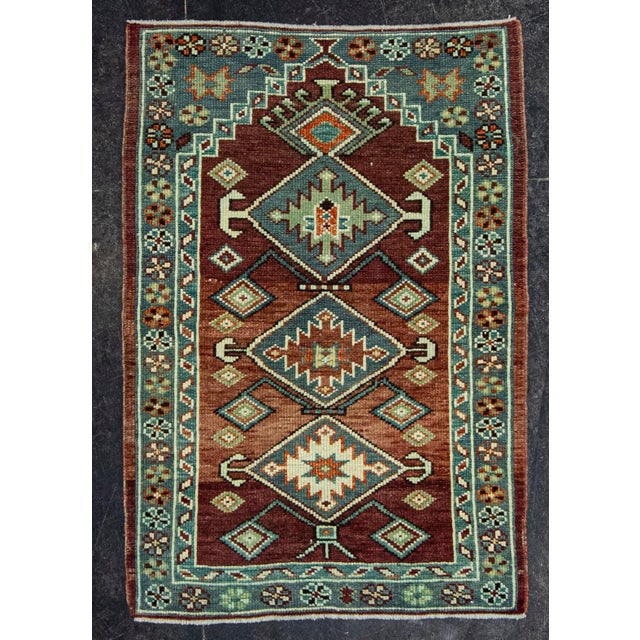 Brown Turkish Vintage Rug 2'5" x 3'5" #21401 For Sale - Image 8 of 8