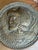 Metal Antique Bronze Tabletop Medallion- Neoclassical Soldier For Sale - Image 7 of 12