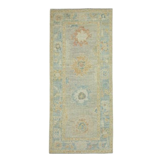 Turkish Oushak Runner Rug 2'11" x 6'7" #17541 For Sale