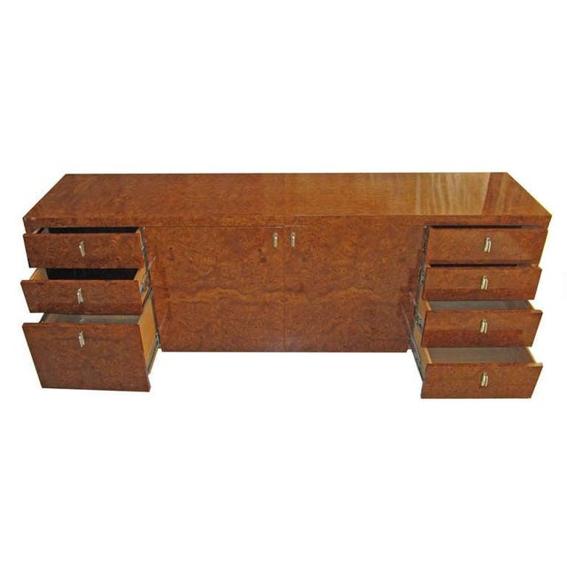 Eppinger Furniture Inc. Eppinger Burled Wood Executive Credenza For Sale - Image 4 of 8