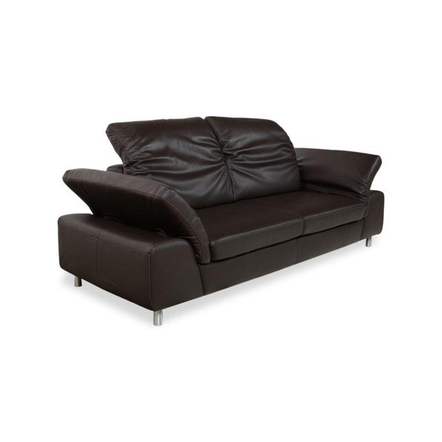 Model 29830 2-Seater Sofa in Dark Brown Leather from Willi Schillig For Sale - Image 6 of 17