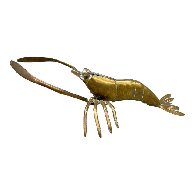 20th Century Brass Lobster Figure For Sale