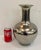 Modern Modern Matte Silver Finished Flared Bulbous Vase For Sale - Image 3 of 3