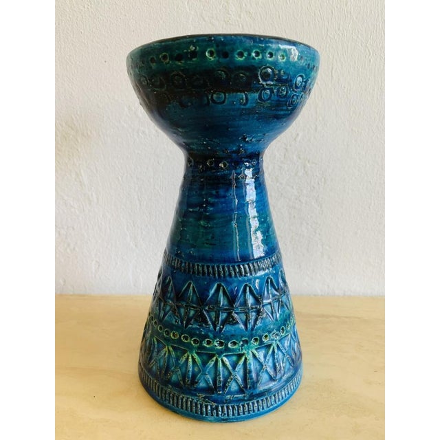 Mid-Century Modern Rimini Blue Candleholder from Bitossi, 1950s For Sale - Image 10 of 17