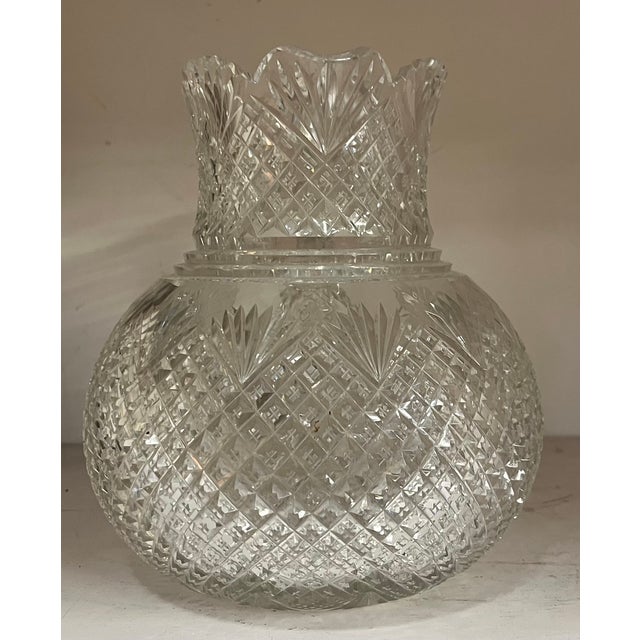 Antique Late 19th Century American Brilliant Glass Cut Crystal Water Pitcher for the Dining Table or Bar For Sale - Image 14 of 18