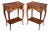 18th Century Style French Louis XV Marquetry Side Table or Nightstands, a Pair For Sale