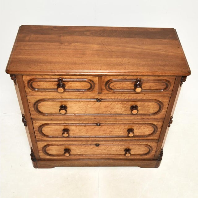 Wood Antique Walnut Chest of Drawers, 1830s For Sale - Image 7 of 13