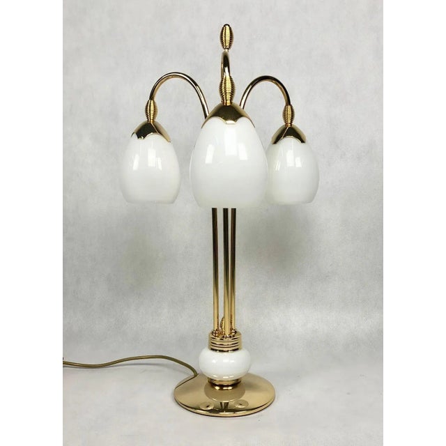 Table lamp from the 80s of the West German brand Bankamp Leuchten. The lamp is new, it has never been used. This piece has...