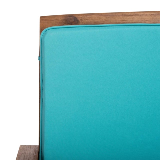 Spritely Home Fontana 4-Piece Outdoor Set, Natural/Aqua For Sale - Image 4 of 10