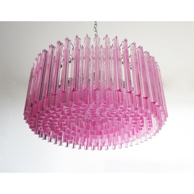1990s Triedri Murano Glass Chandeliers, Set of 2 For Sale - Image 5 of 18