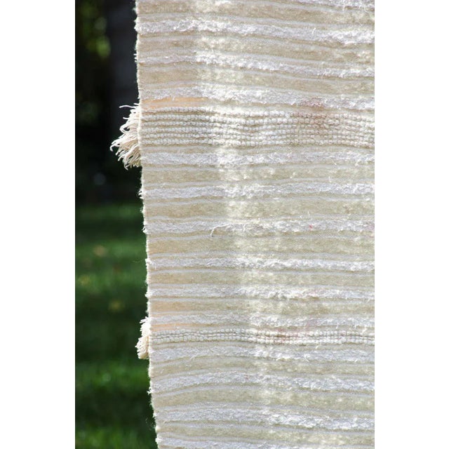 Tribal 1960s Vintage Tribal Moroccan Handcrafted Wedding Blanket Throw For Sale - Image 3 of 13