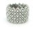Roberto Coin 18k White Gold 1.40 Carat Diamond Wide Lattice Band Ring For Sale - Image 10 of 12