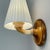 Wood Alabaster, Birch and Pleated Fabric Wall Light, Sweden, 1920s For Sale - Image 7 of 18