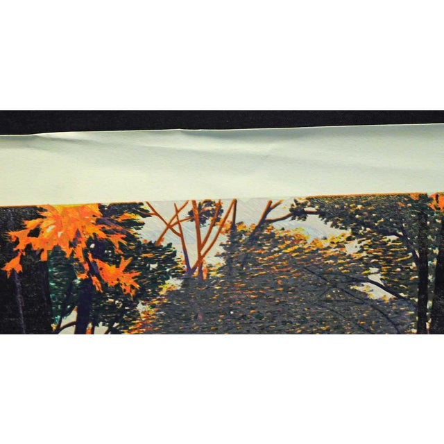 Gordon Mortensen "Sherborn Woods" Hand Signed Woodcut Print For Sale In Denver - Image 6 of 7
