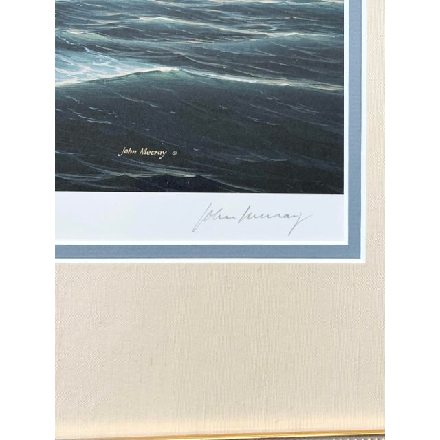 John Mecray “The Schooner Yacht Coronet…” Framed, Matted & Signed Print For Sale In Dallas - Image 6 of 10