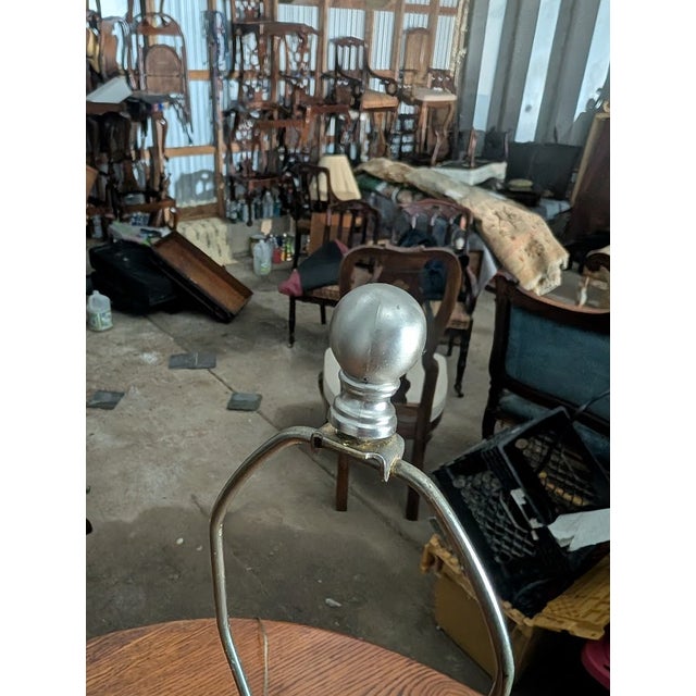 Vintage Art Nouveau Gold Leaf Base Table Lamps For Sale - Image 12 of 12