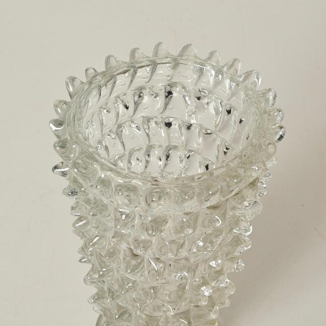 1940s Large Italian Rostrato Murano Glass Vase by Ercole Barovier, Italy, 1940s For Sale - Image 5 of 16