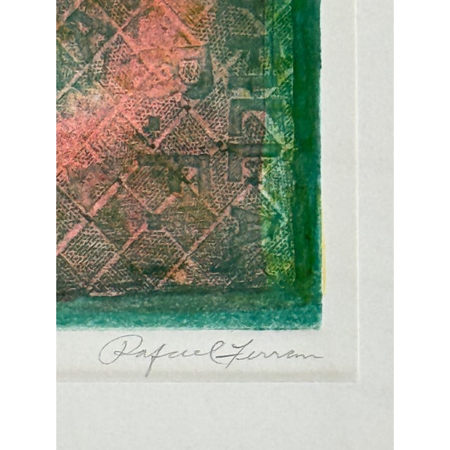 Raphael Ferrer. Vintage Mixed Media Print For Sale In Providence - Image 6 of 8
