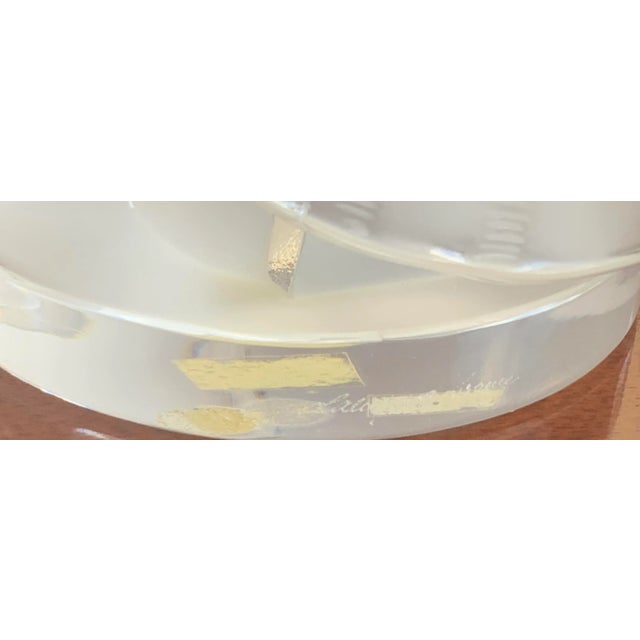 Lalique 1980s Art Nouveau Lalique Crystal “Ariane” Doves Figurine For Sale - Image 4 of 5