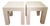 Matched Pair Tessellated Bovine Bone Parsons Style End Tables Circa 1980s For Sale