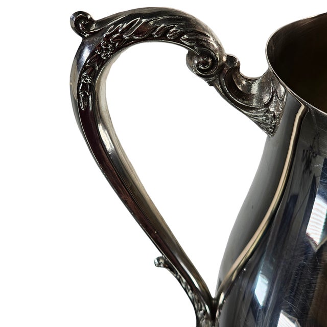 Mid 20th Century Kent Silversmith Footed Silver Pitcher 9" For Sale - Image 5 of 10