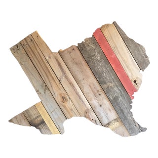 Reclaimed Barn Wood Texas Sign For Sale