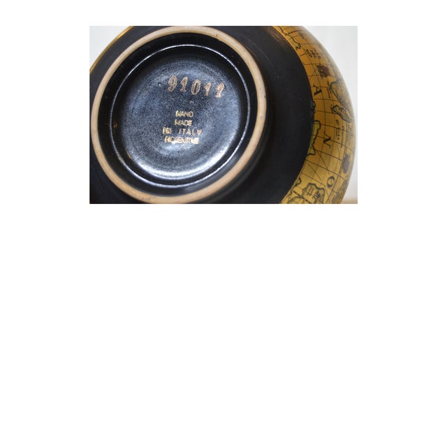 Vintage Mid-Century Modern Ceramic World Map Ashtray For Sale In Chicago - Image 6 of 6