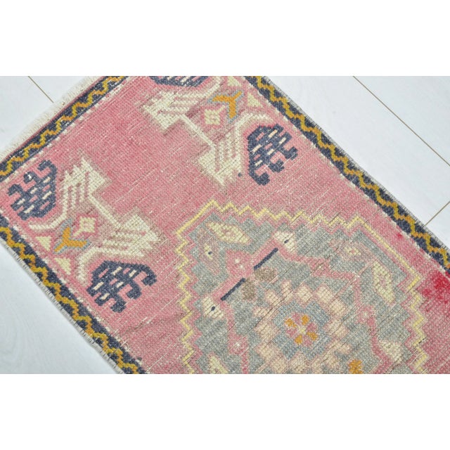 Art Deco Modern Unique Decor Wool Anatolia Mini Rug For Sale - Image 3 of 6