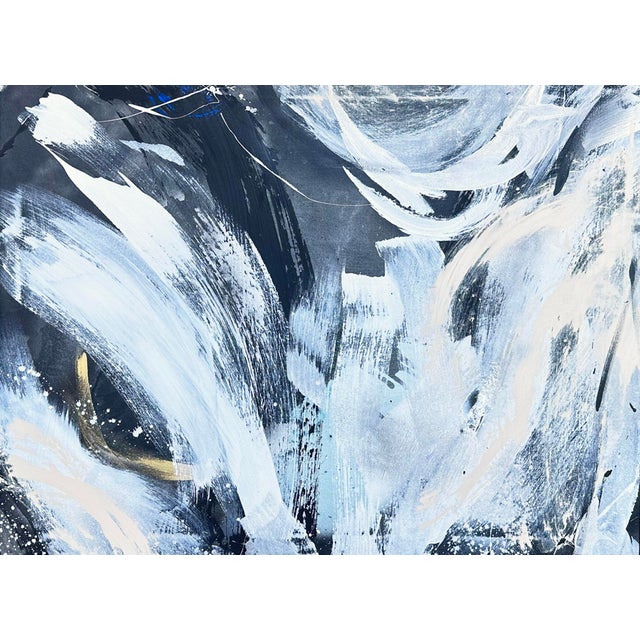An acrylic and enamel on canvas painting by the American artist Martha Kaplan (1950-2019). Titled "White Tree Kimono,"...