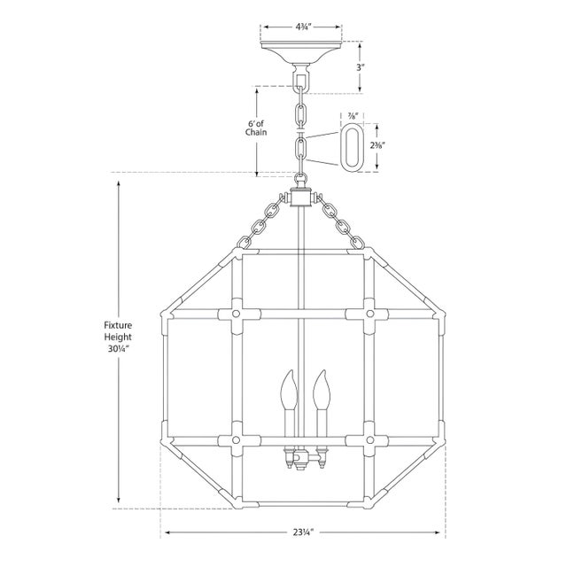 2020s Suzanne Kasler for Visual Comfort Signature Morris Large Lantern in Antique Zinc with Clear Glass For Sale - Image 5 of 5