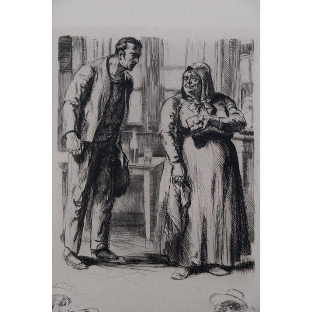 Alméry Lobel-Riche, Discussion animée, Etching For Sale - Image 4 of 7