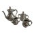 Antique Barbour Silver Co. Quadruple Plate Coffee Service, Floral Engraved, C. 1890–1910 - 4 pcs For Sale