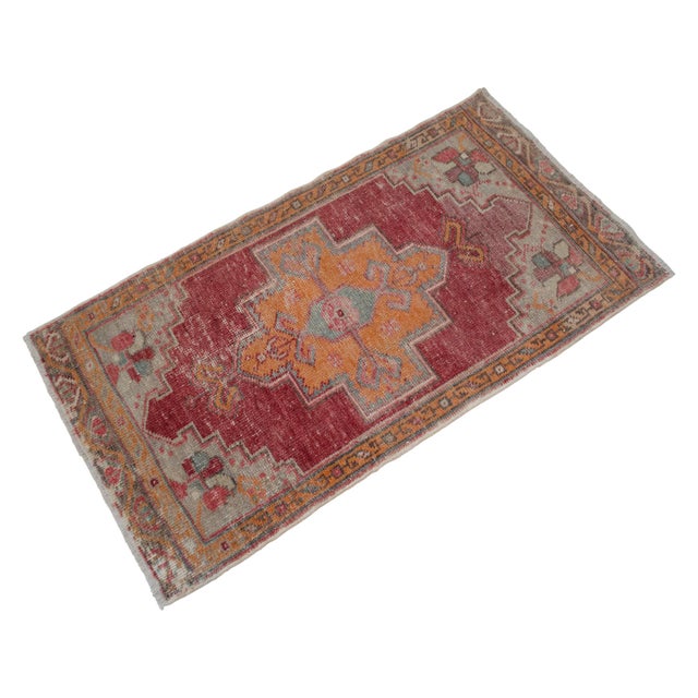Hand Knotted Door Mat, Entryway Rug, Bath Mat, Kitchen Decor, Small Rug, Turkish Rug - 1′8″ × 3′2″ For Sale - Image 10 of 13