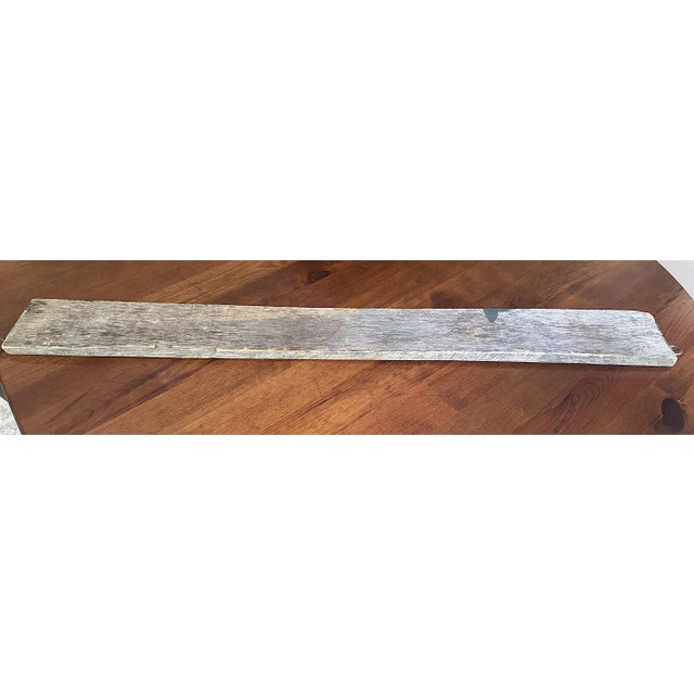 Black 1910–1925 Canoe Rides 5 Cents Wood Sign, 34”x3.5” For Sale - Image 8 of 11