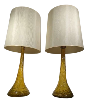 Large Blown Gordiola Glasswork Vases, Early 20th Century, Set of 2