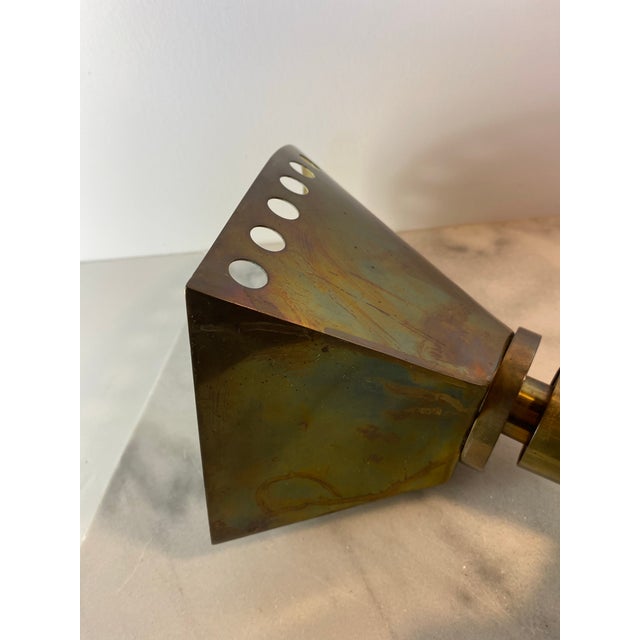 1950s Gilbert Poillerat French Mid-Century Design Brass Sconce For Sale In Seattle - Image 6 of 10
