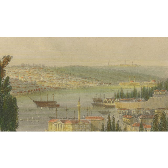 Paper After Bartlett, Bosporus Harbor View from Pera, 1839, Engraving For Sale - Image 7 of 10