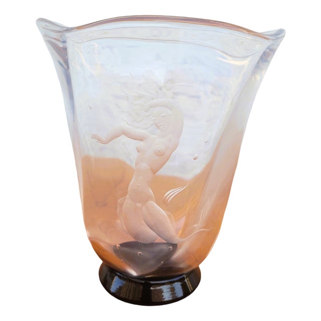 Mermaid Vase by Vicke Lindstrand for Orrefors For Sale