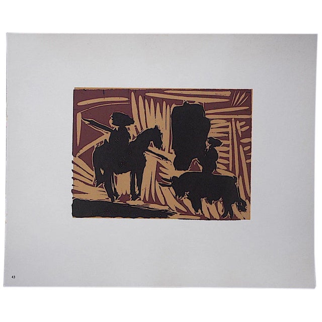 Vintage Mid 20th C. Ltd. Ed. After Picasso Lithograph-"Avant La Pique" For Sale