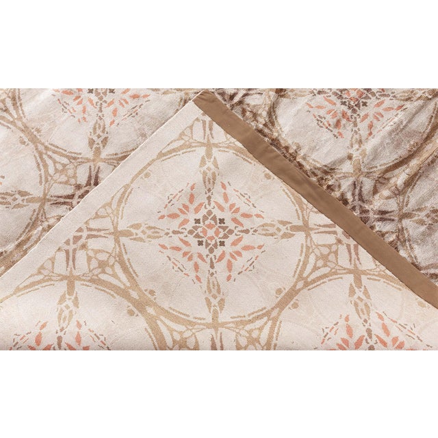 Modern Tibetan Silk Rug – “Cinnamon Lattice” Design by Doris Leslie Blau For Sale - Image 9 of 9