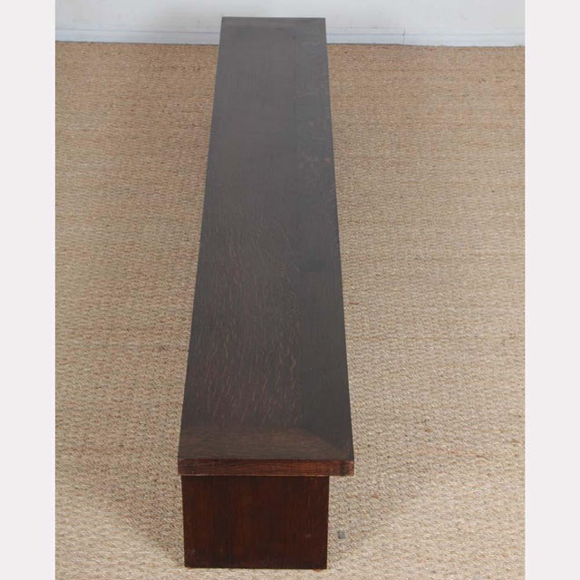 Low Oak Bench, Breton Work from the 1940s For Sale - Image 6 of 8