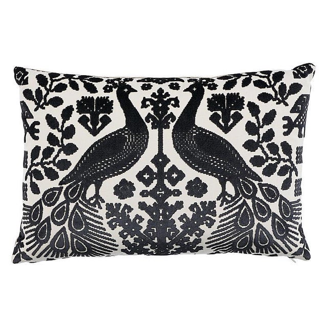 Not Yet Made - Made To Order Schumacher Pavone Velvet 20" Lumbar Pillow in Carbon For Sale - Image 5 of 5