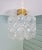 Gold Ceiling Light in Brass and Textured Clear Glass by Helena Tynell for Glashütte Limburg, 1970 For Sale - Image 8 of 16